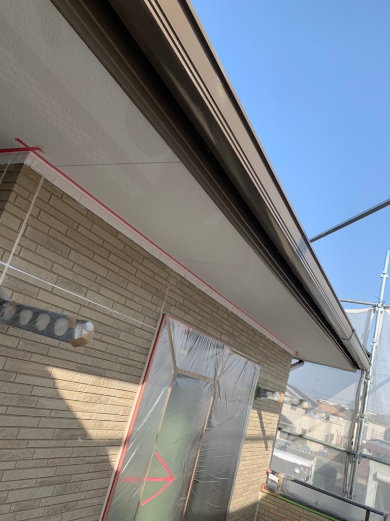 行田市城西 外壁塗装 シーリング工事 施工中 新栄塗装工業