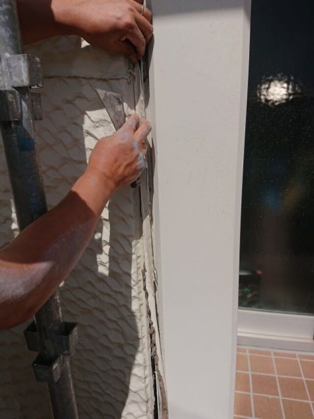 熊谷市 下奈良 外壁塗装 施工中