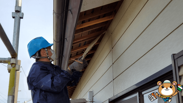 ◆シンエイ君blog◆軒天の撤去現場