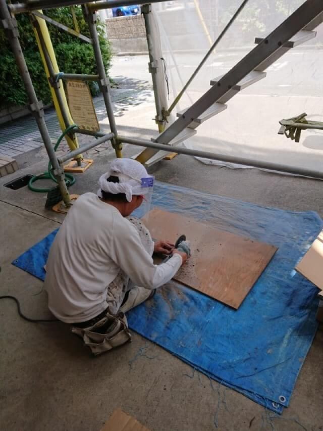 鴻巣市 逆川 外壁塗装工事施工中