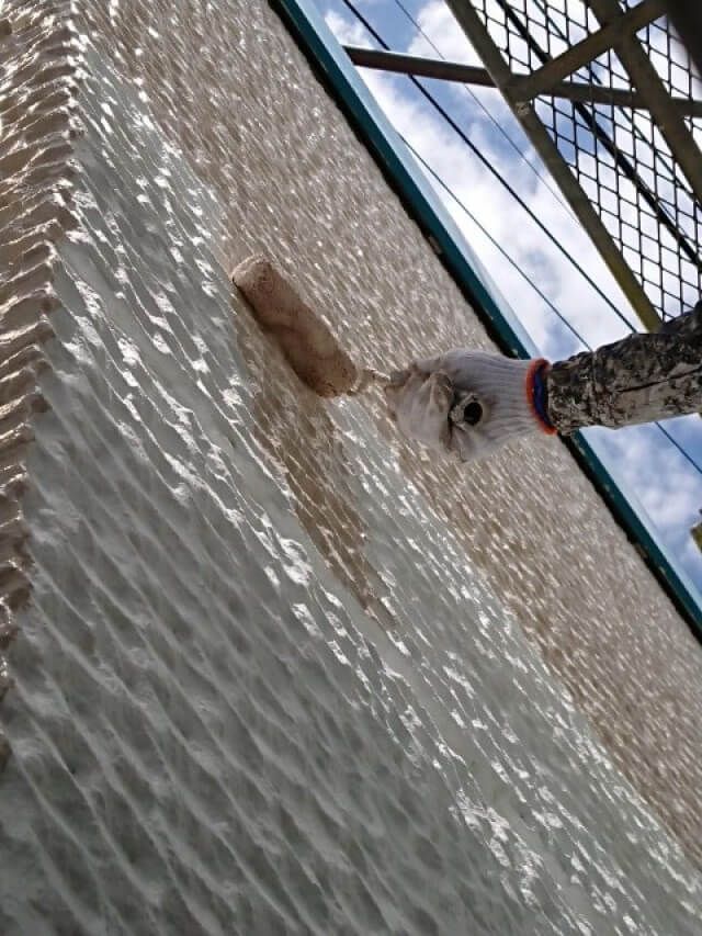 熊谷市 下奈良 外壁塗装 施工中