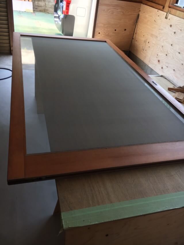 熊谷市上中条 木製建具網戸の張り替え施工