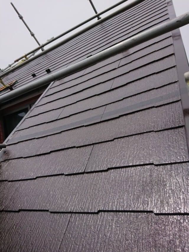 熊谷市 久保島の外壁塗装と屋根塗装の施工中