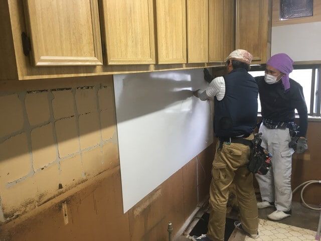 熊谷市　妻沼　キッチンリフォーム施工中