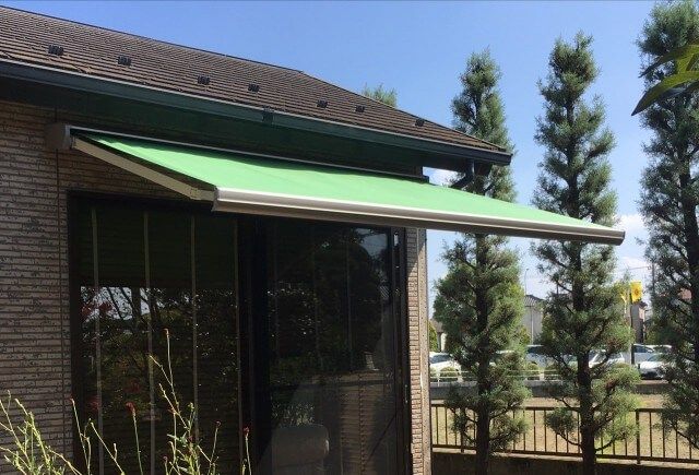 熊谷市 石原オーニング・シェード 施工中