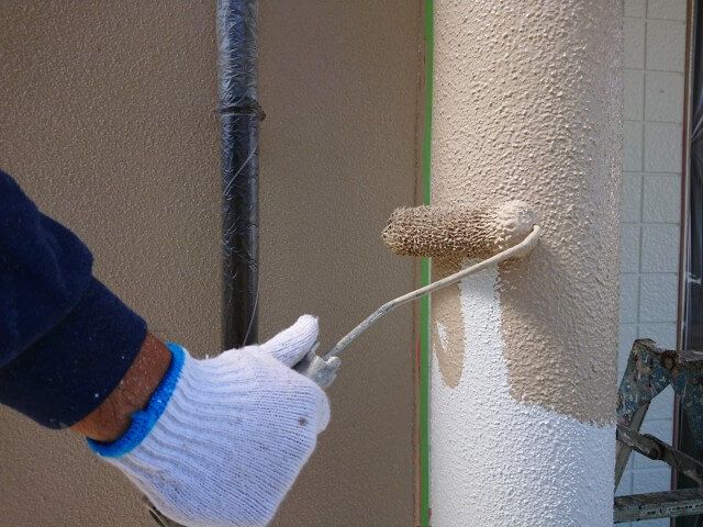 熊谷市上須戸 外壁塗装施工中