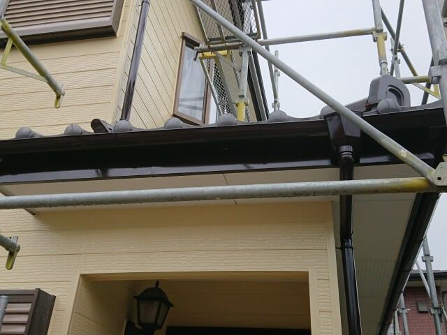 熊谷市 大原 外壁塗装施工中