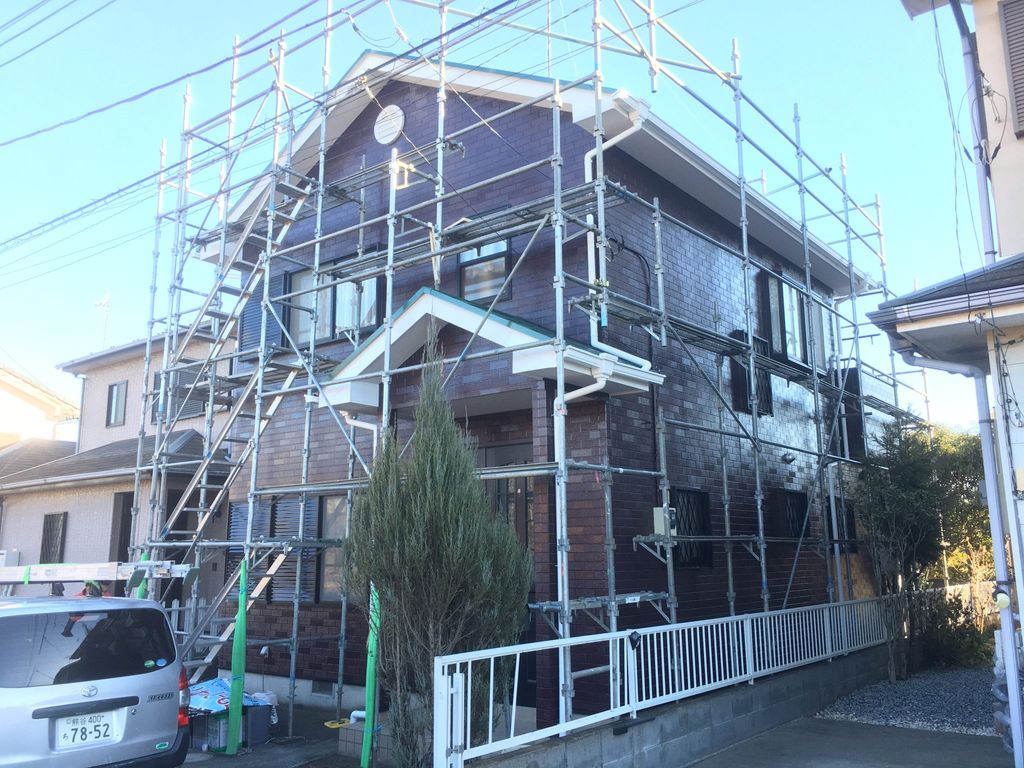 熊谷市小江川　外壁屋根塗装　サイディング部分張替え　もうすぐ完成！