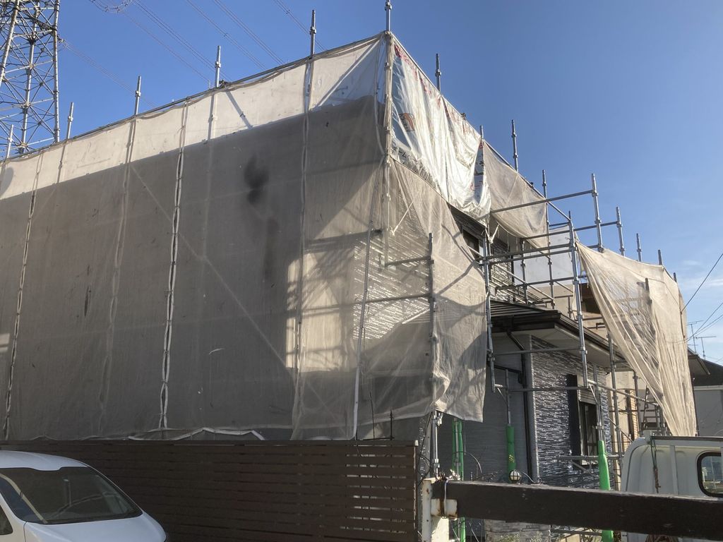 熊谷市新堀　外壁屋根塗装　もうすぐ完成！