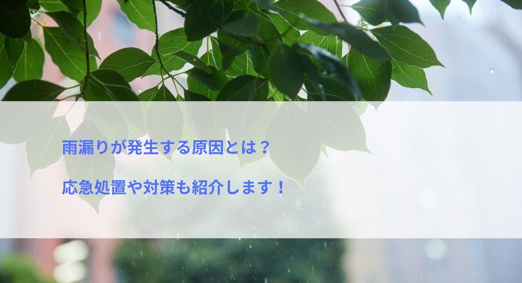 雨漏りが発生する原因とは？応急処置や対策も紹介します！