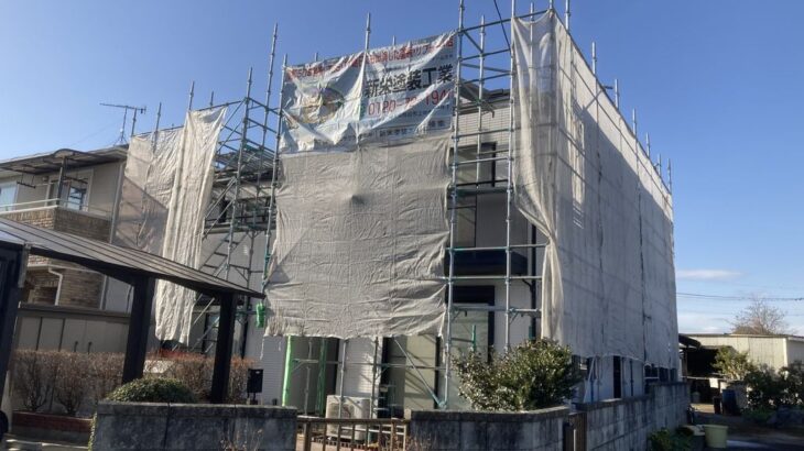 熊谷市・上里町など、外壁屋根塗装工事　施工中です！