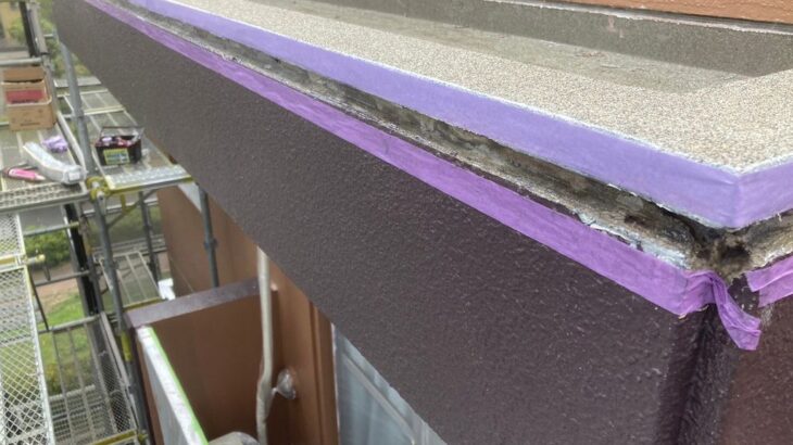 比企郡嵐山外壁塗装施工中