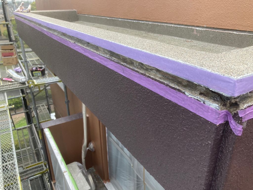 比企郡嵐山外壁塗装施工中