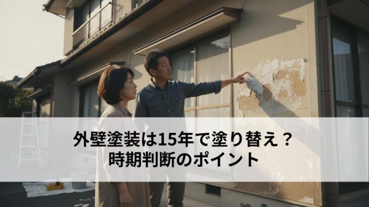 外壁塗装は15年で塗り替え？時期判断のポイントを解説！