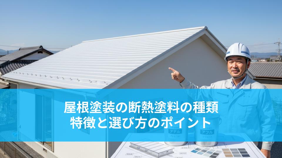 屋根塗装の断熱塗料種類とは？特徴と選び方のポイントを解説！