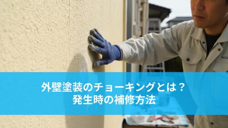 外壁塗装のチョーキングとは？発生時の補修方法を解説